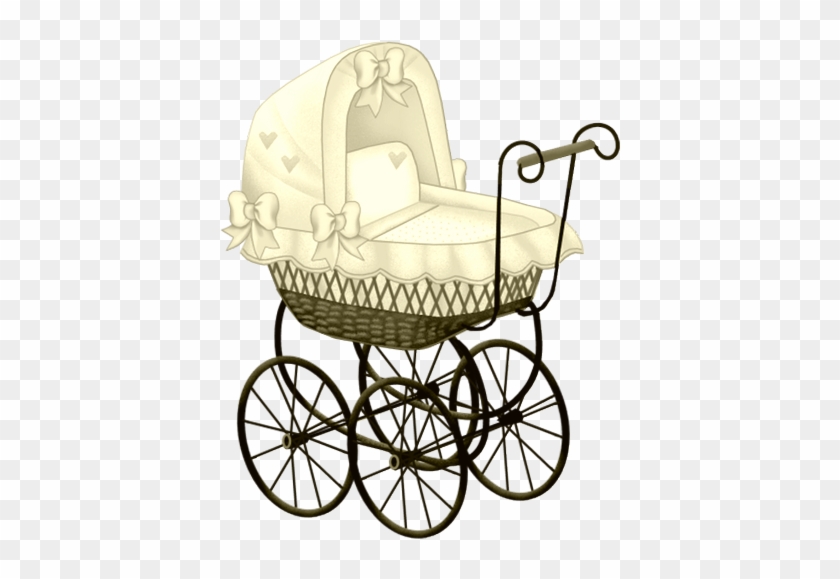 Yellow Baby Carriage Clip Art - Vintage Baby Stroller Clipart #239250