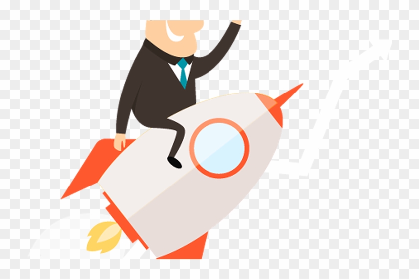 Corporate Logo Design - Sitting On Rocket Cartoon #239414