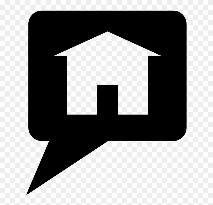 Clipart - House - House Speech Bubble #239504