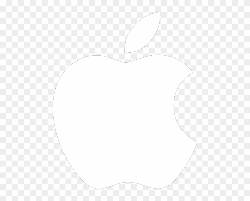 White Apple Logo On Black Background Clip Art - Apple Logo Weiß Png - Free  Transparent PNG Clipart Images Download