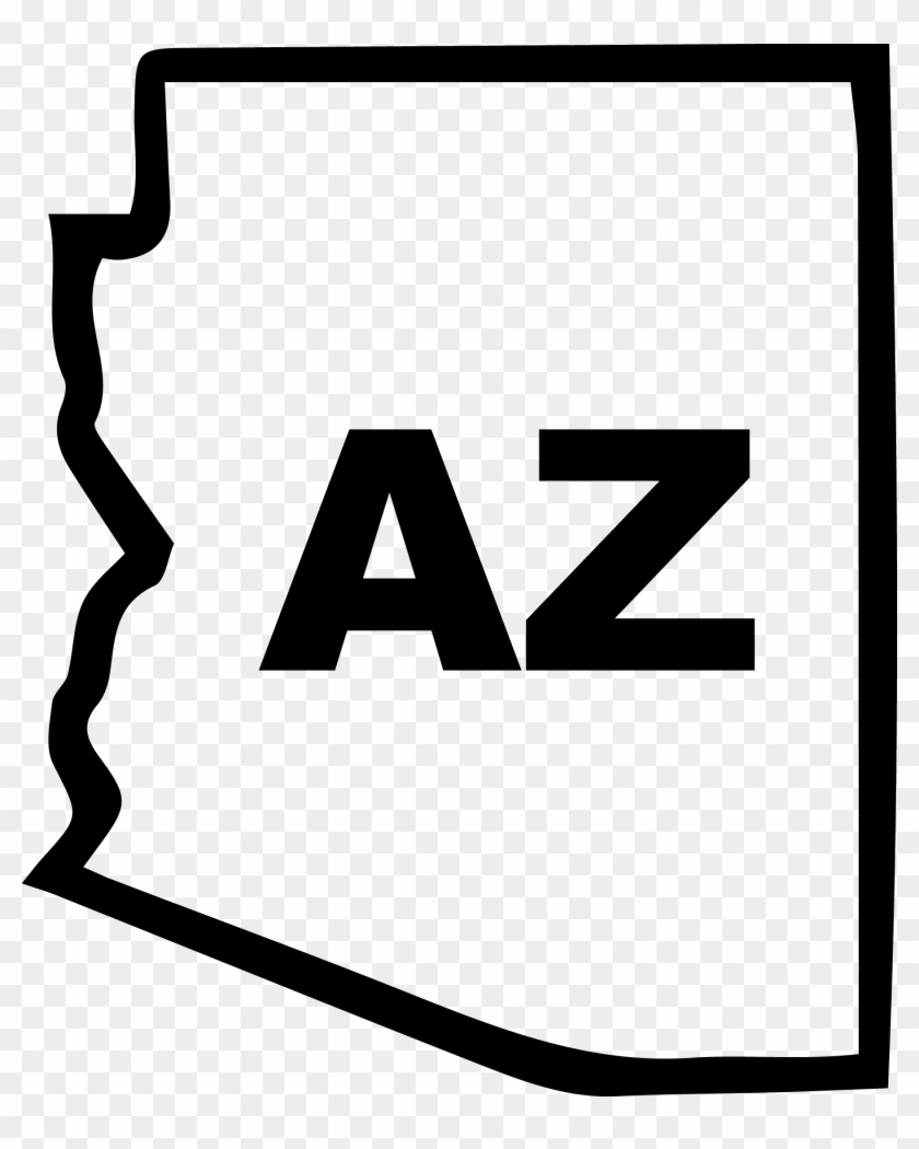 Az Outline Gallery - Arizona State Black And White #239914