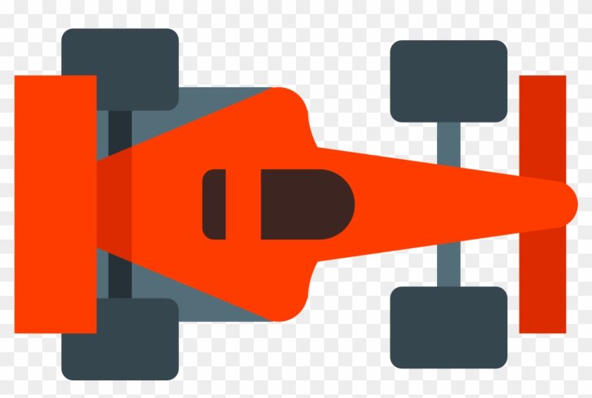 F1 Racing Car Icon Top View - Top Down F1 Car #240036