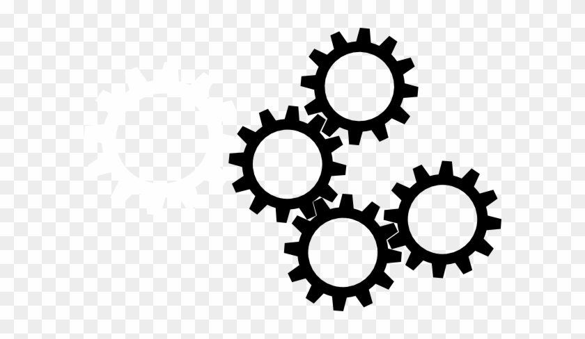 Gears Clipart - Cog Black And White #240190