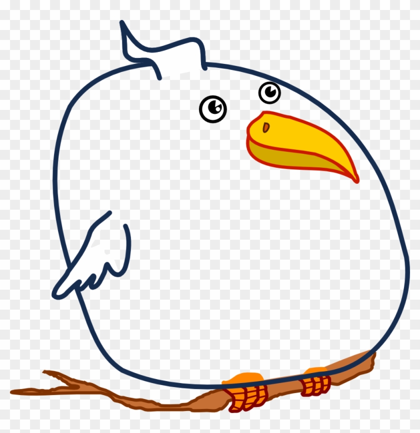 Fat Bird Black White Line Art 999px 82 - Fat Bird Png #240647