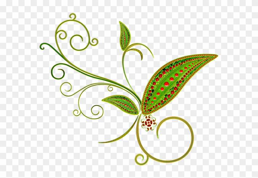 Green Deco Flower Ornament Png Clipart - Ornament Flower Png #240729