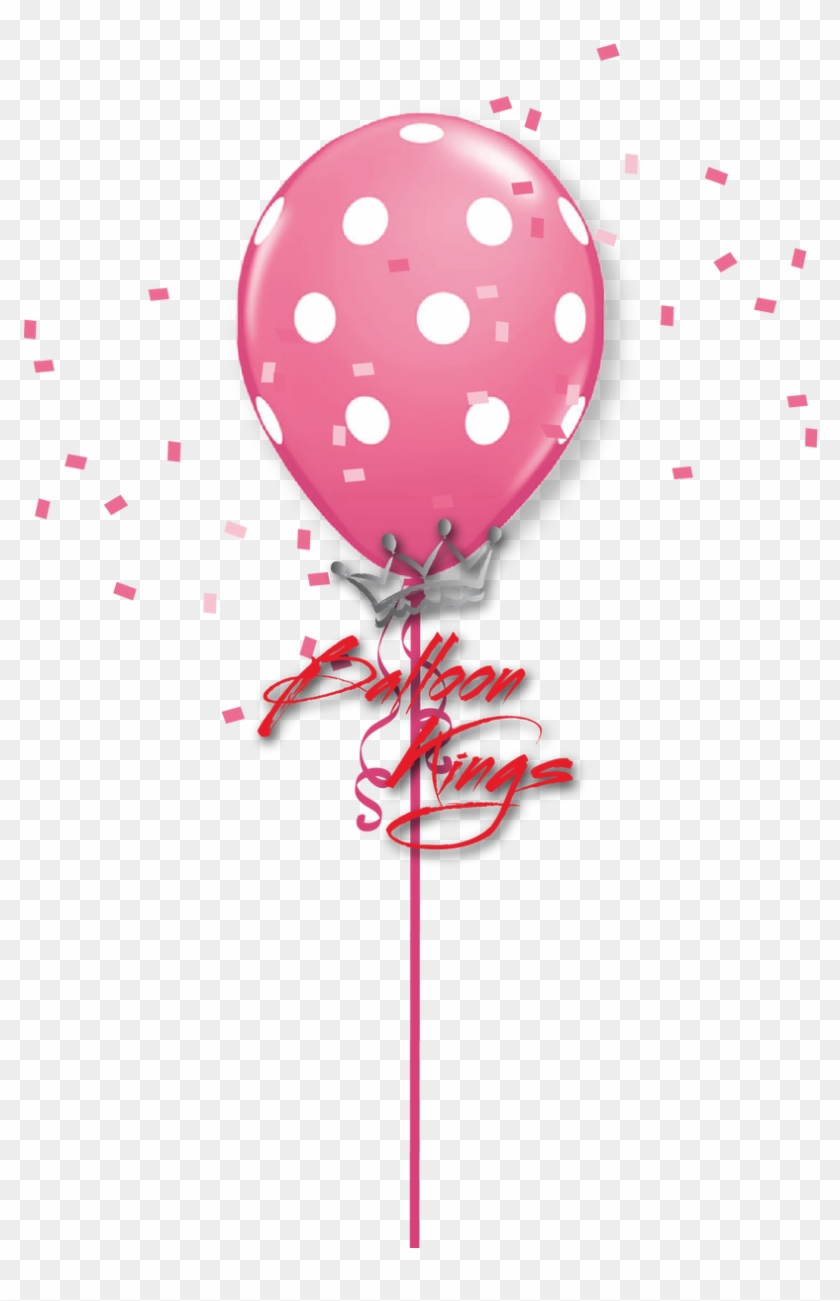 11in Rose Polka Dots - Pink Polka Dot Balloon Png #240794