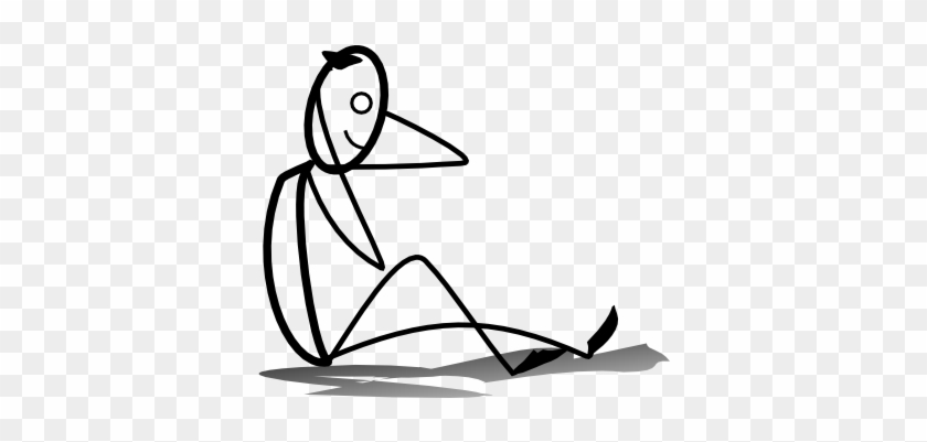 Sit Up Stick Figure #240803