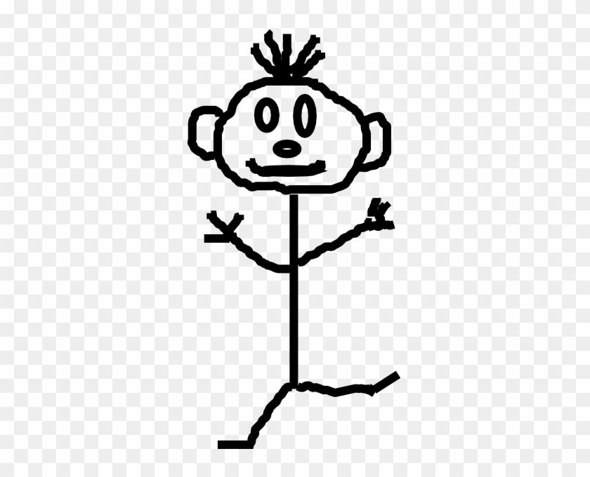 Stick Man 3 Clip Art - Stick Figure Crayon Drawing #240813