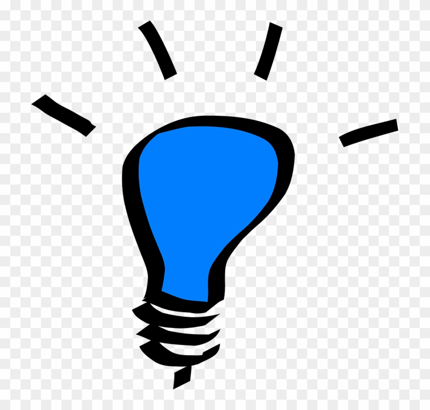 Light Bulb Clip Art Blue #240856