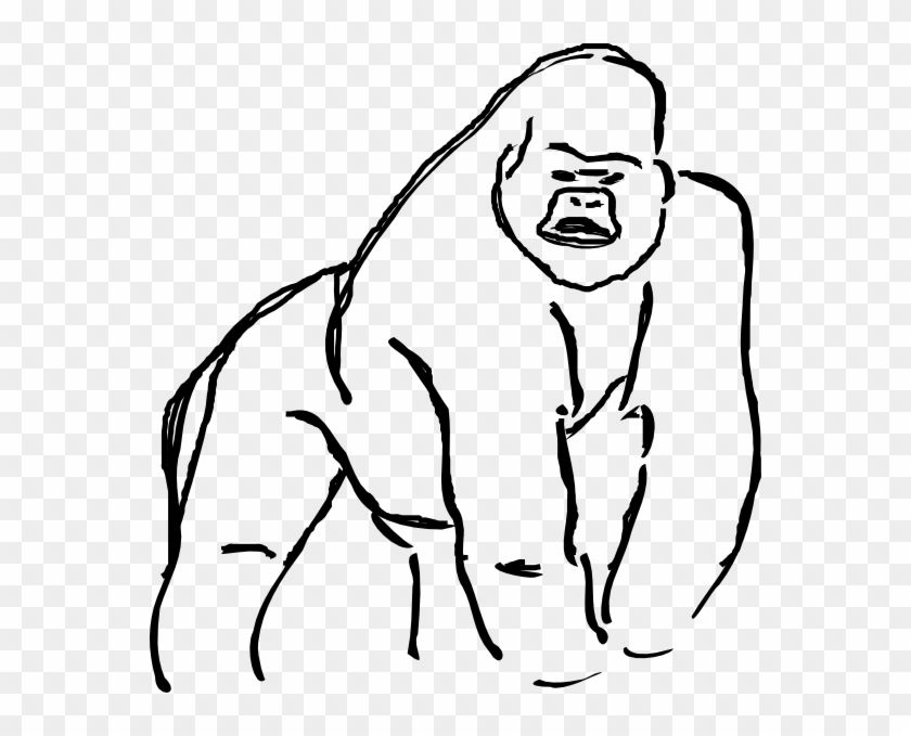 Easy Gorilla Drawings Images Pictures - Gorilla Clip Art #240872