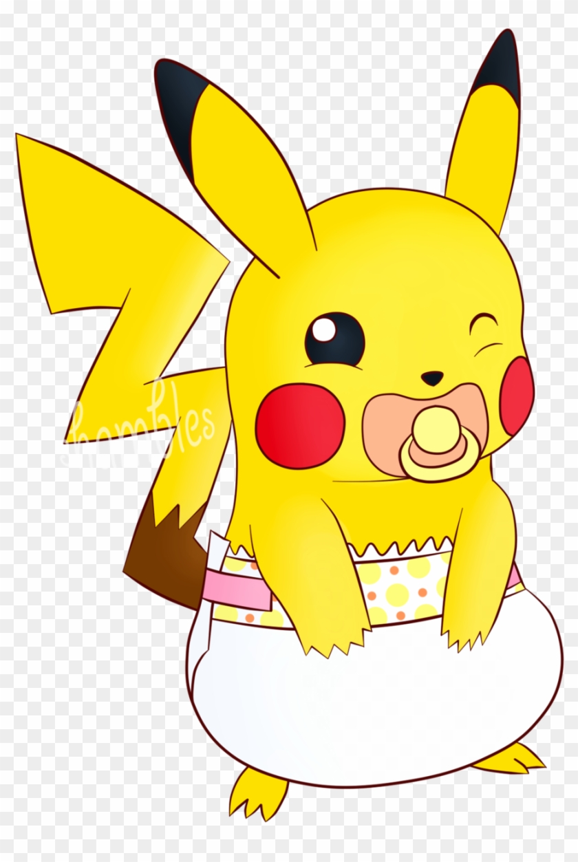 Pikachu Clipart Head - Pokemon Pikachu In Diapers #240896