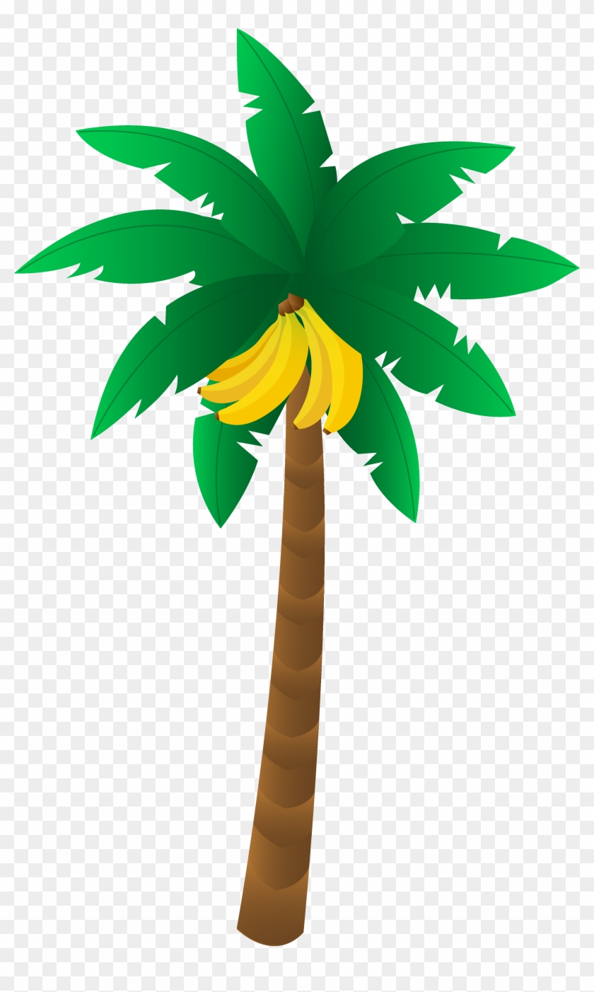 Banana Tree Leaf Outline Clipart - Clip Art Banana Tree #240902