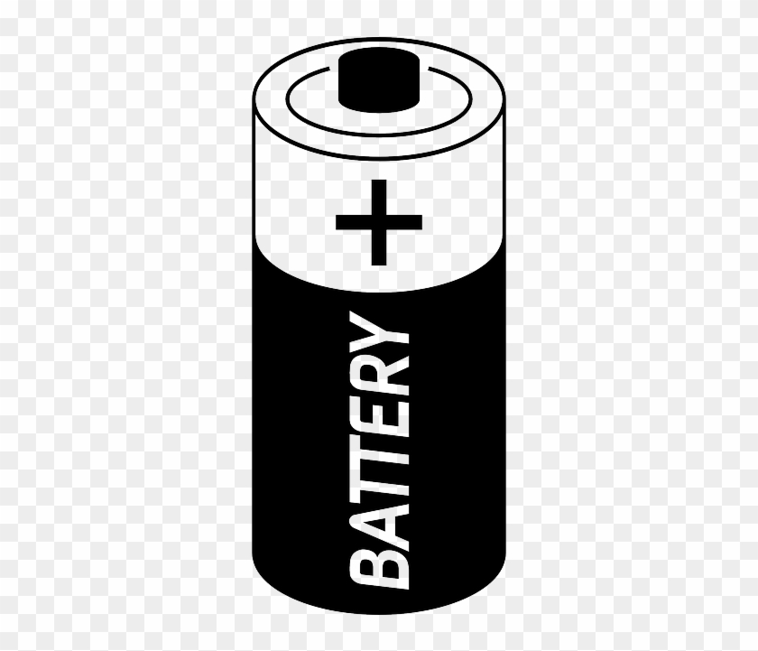 Battery, Charge, Energy, Electricity, Cell, Positive - Battery Black And White #240949
