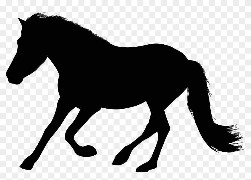 Running Horse Silhouette Clip Art Imageu200b Gallery - Horse #240998