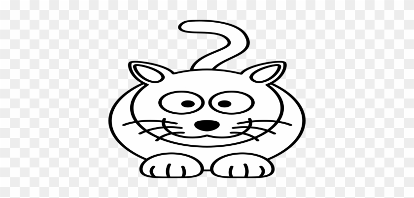 Cartoon Coloring, Books Coloring Thumbnail Size Cat - Black And White Cartoon Cats #241004