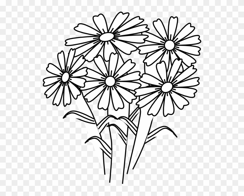 Coloring Book Flowers Clip Art At Clker Com Vector - Flowers Coloring Clipart #241021