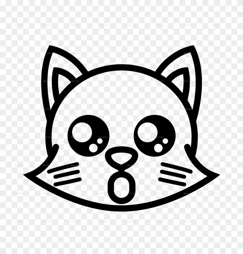 Outline Png/cat Funny Icon-06 - Line Art #241060