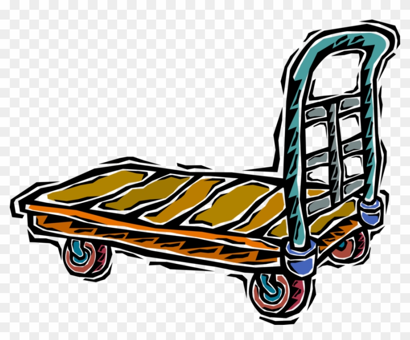 Vector Illustration Of Flat Dolly Handcart - Vector Illustration Of Flat Dolly Handcart #1530887