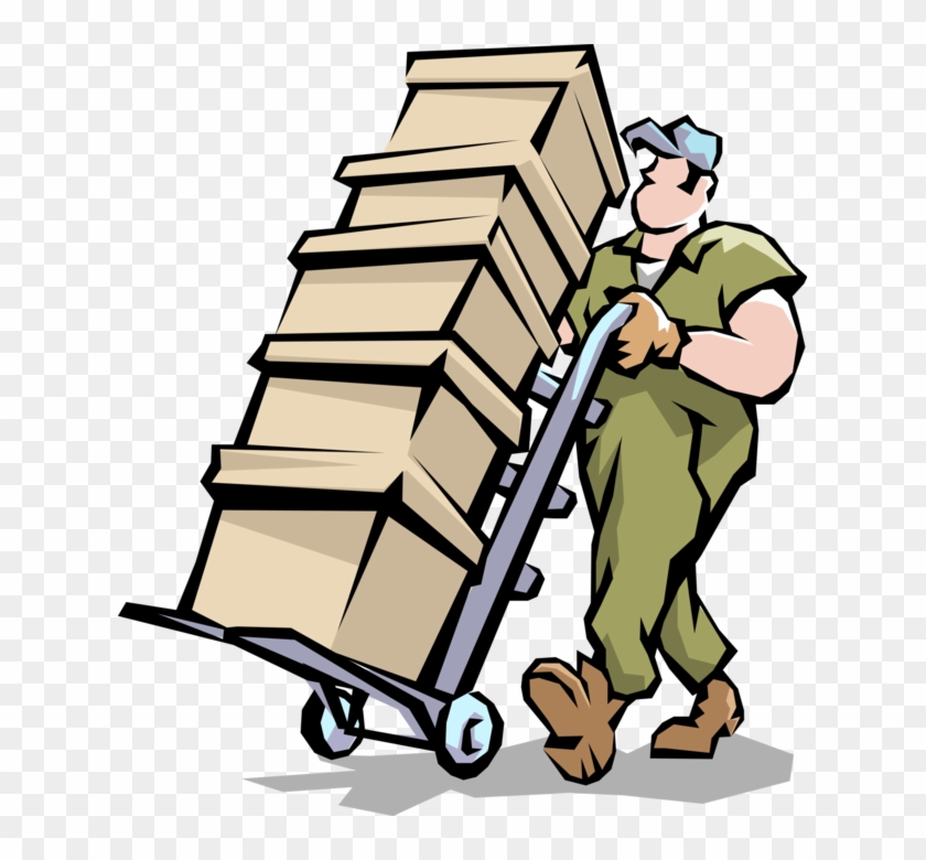 Vector Illustration Of Handyman House Mover Delivers - Vector Illustration Of Handyman House Mover Delivers #1530896