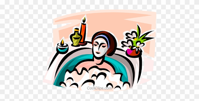 Woman Receiving A Facial Royalty Free Vector Clip Art - Woman Receiving A Facial Royalty Free Vector Clip Art #1531324