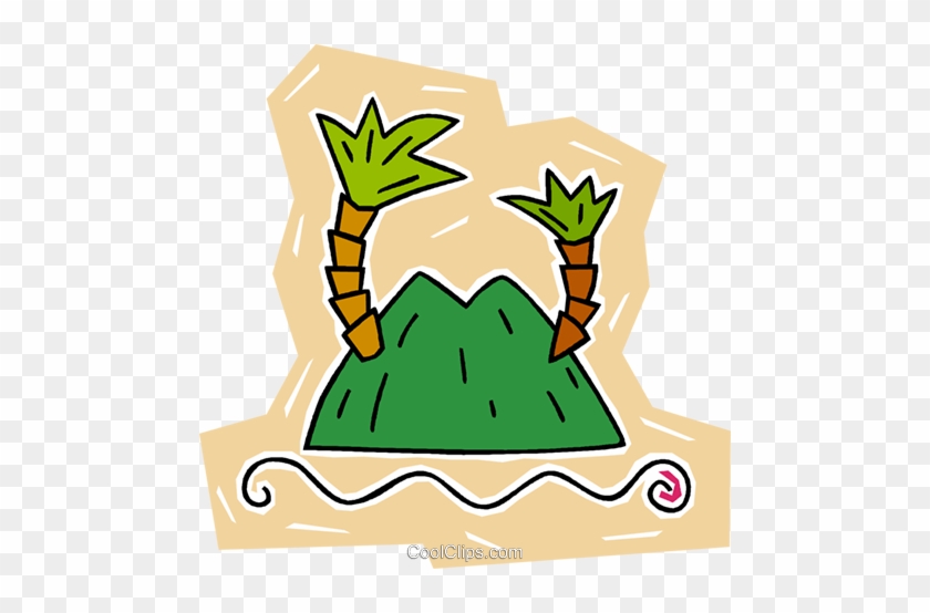 Tropical Island With Palm Trees Royalty Free Vector - Tropical Island With Palm Trees Royalty Free Vector #1531729