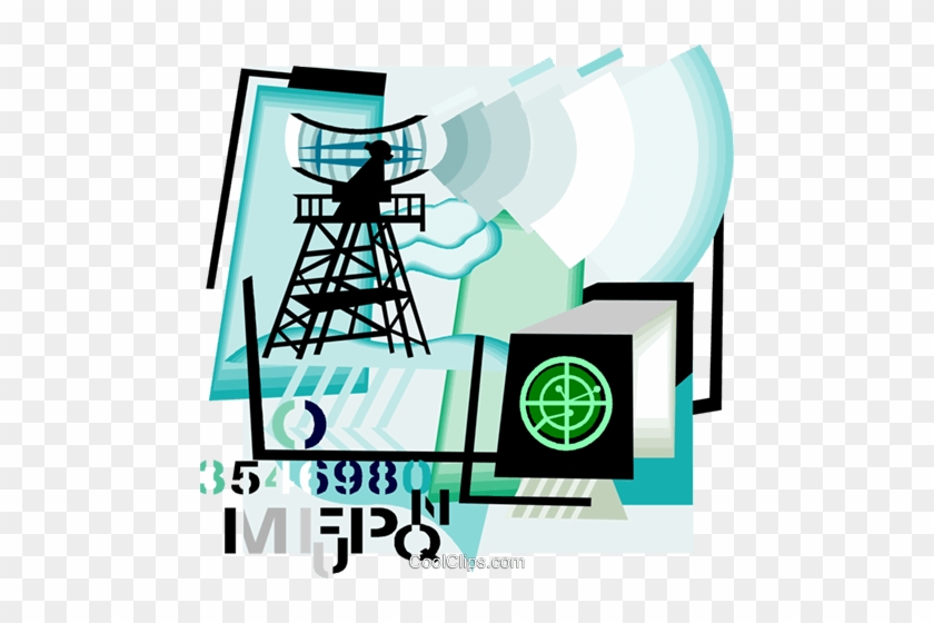 Radar Installation Royalty Free Vector Clip Art - Radar Installation Royalty Free Vector Clip Art #1532149