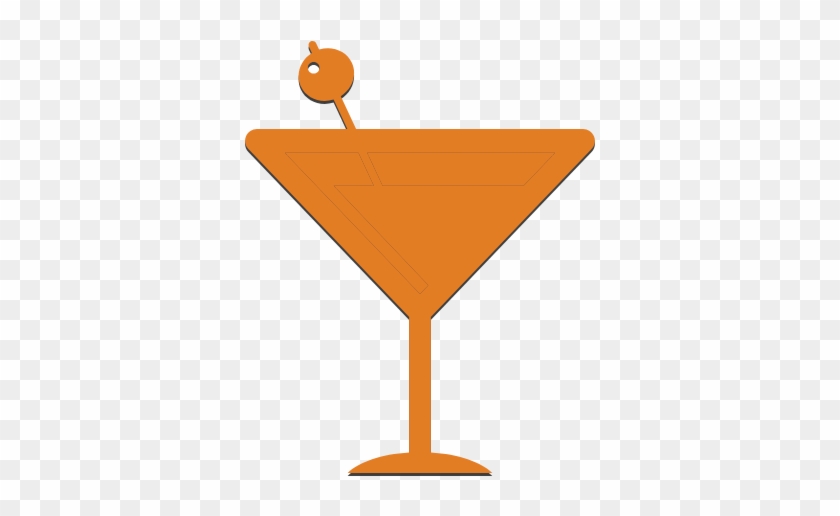 Orange, Line, Clip, Art, Martini, - Orange, Line, Clip, Art, Martini, #1532285