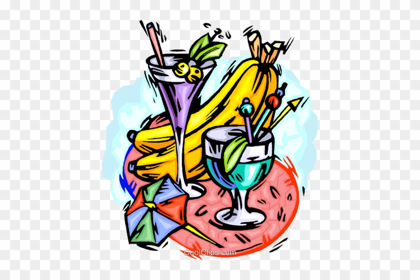 Tropical Beverages Royalty Free Vector Clip Art Illustration - Tropical Beverages Royalty Free Vector Clip Art Illustration #1532288