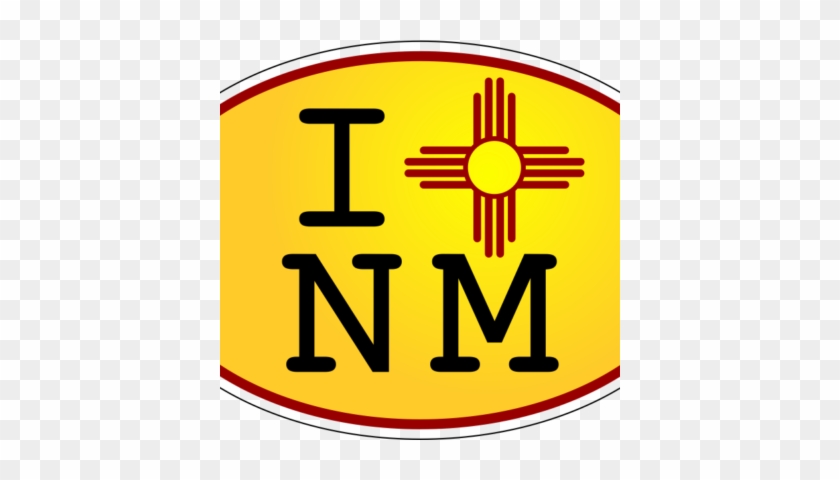 I Zia Nm Yellow Oval Decal - I Zia Nm Yellow Oval Decal #1533536