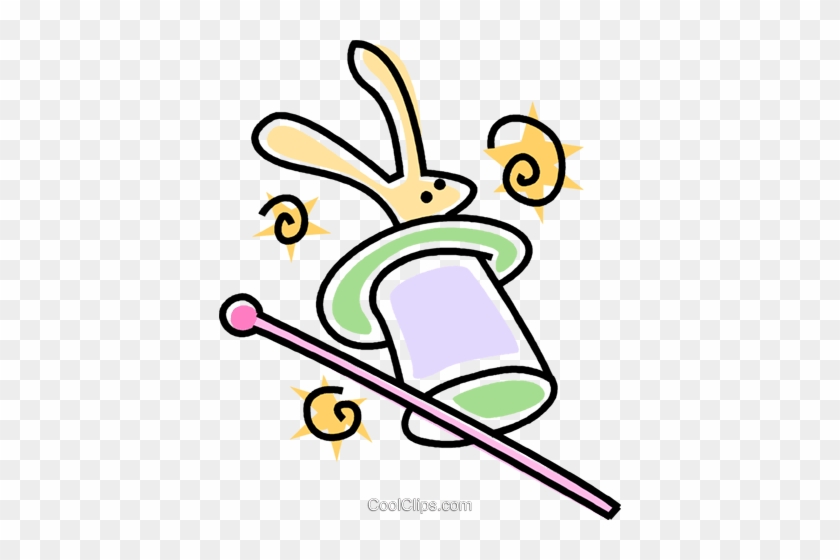 Magic Hat And Rabbit Royalty Free Vector Clip Art Illustration - Magic Hat And Rabbit Royalty Free Vector Clip Art Illustration #1533606