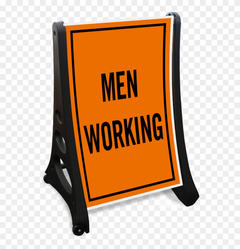 Men Working Portable Sidewalk Sign - Men Working Portable Sidewalk Sign #1534031