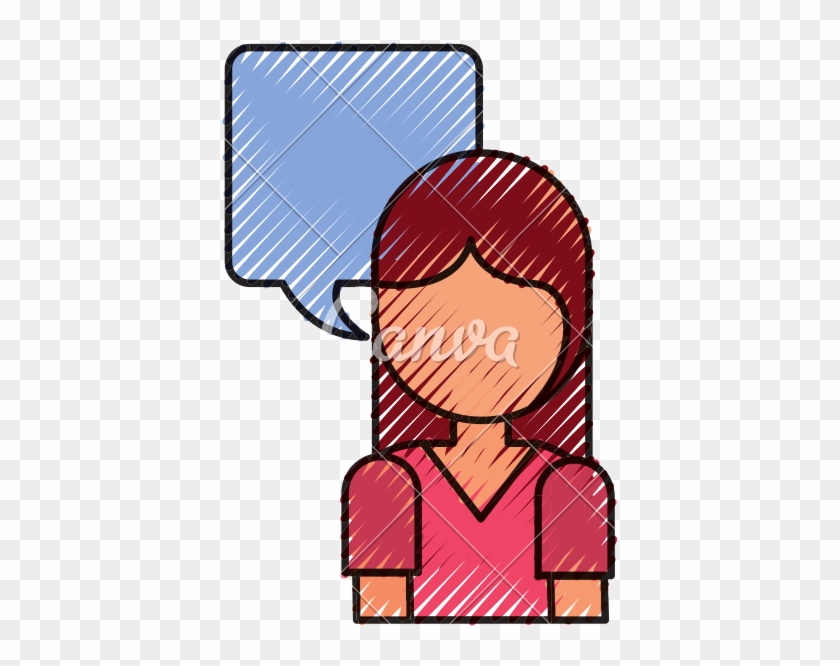 Girl With Speech Bubble Dialog Conversation Talk - Girl With Speech Bubble Dialog Conversation Talk #1534400