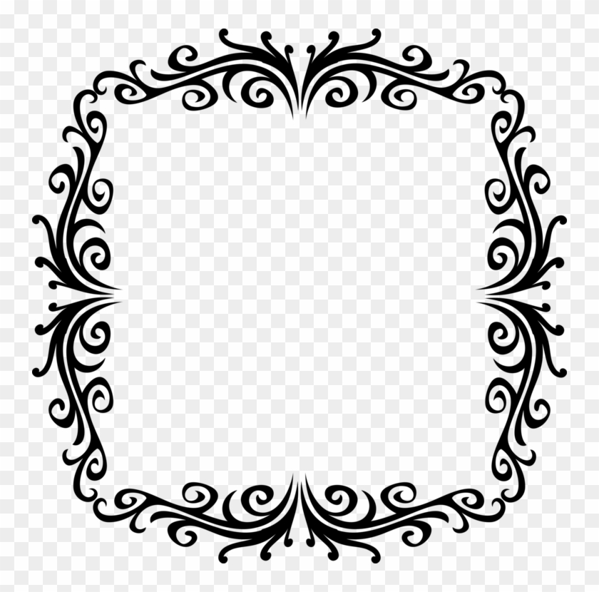 Floral Design Monochrome Leaf Picture Frames Line Art - Floral Design Monochrome Leaf Picture Frames Line Art #1534527