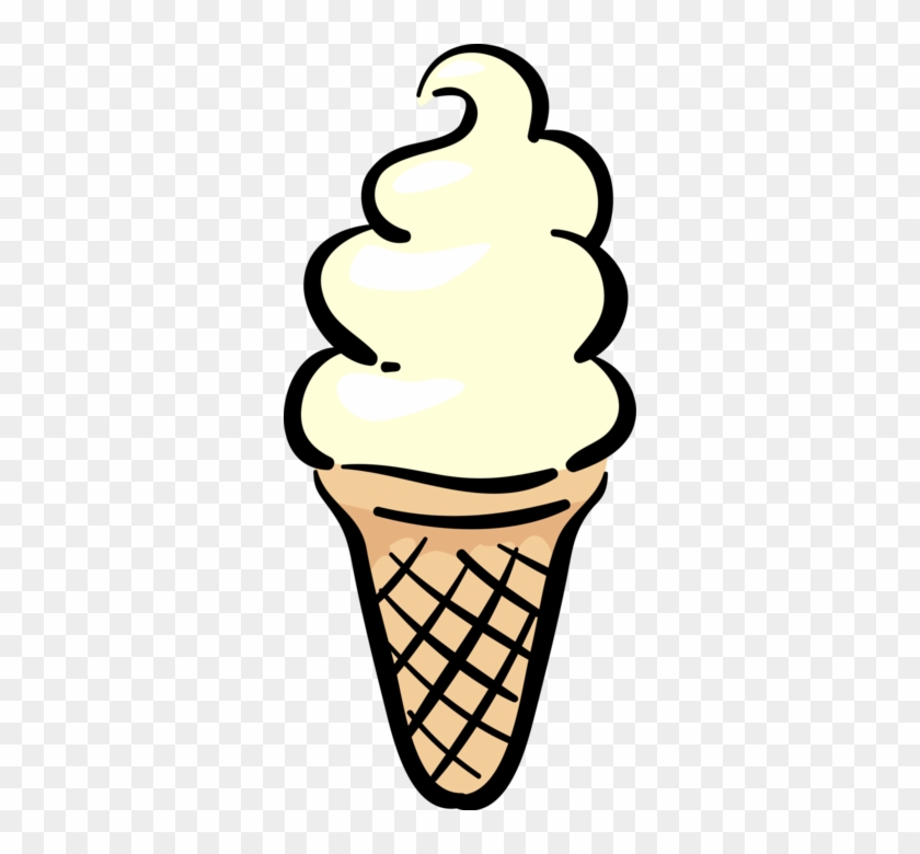 Vector Illustration Of Gelato Ice Cream Cone Food Snack - Vector Illustration Of Gelato Ice Cream Cone Food Snack #1534569