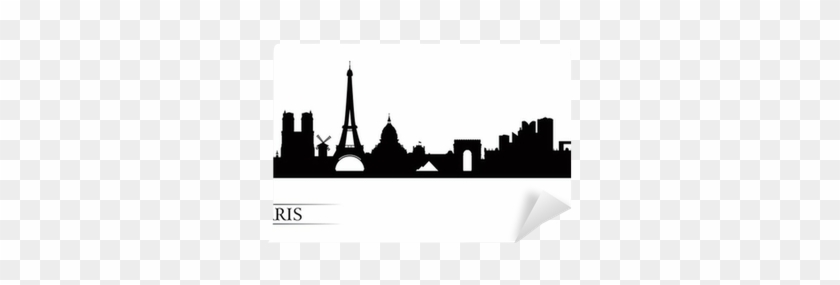 Paris City Skyline Silhouette Background Wall Mural - Paris City Skyline Silhouette Background Wall Mural #1534942