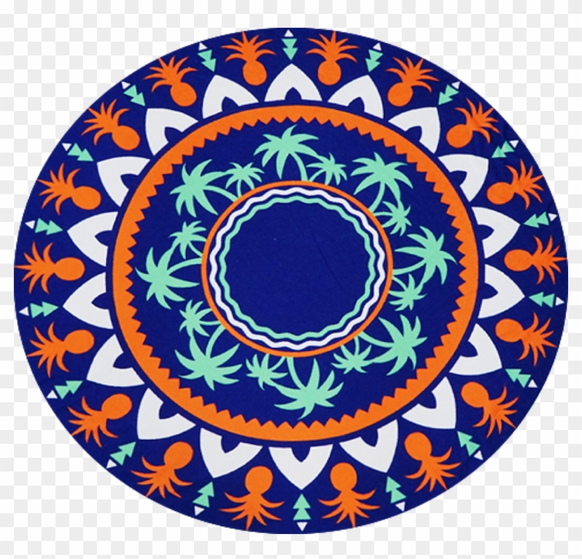 Lonely Island Round Beach Towel - Lonely Island Round Beach Towel #1535300