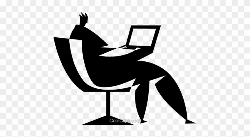 Person Working On A Computer Royalty Free Vector Clip - Person Working On A Computer Royalty Free Vector Clip #1535576