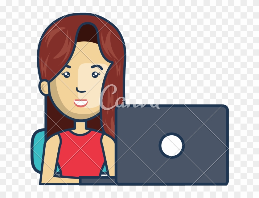 Avatar Of A Person Working On Laptop - Avatar Of A Person Working On Laptop #1535585