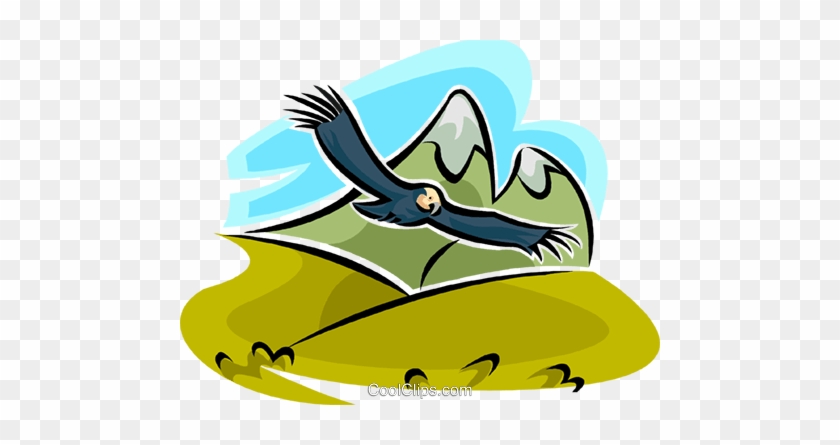 Eagle Flying With Mountains Royalty Free Vector Clip - Eagle Flying With Mountains Royalty Free Vector Clip #1536000