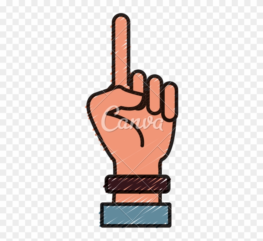 Hand Number One Symbol - Hand Number One Symbol #1536150