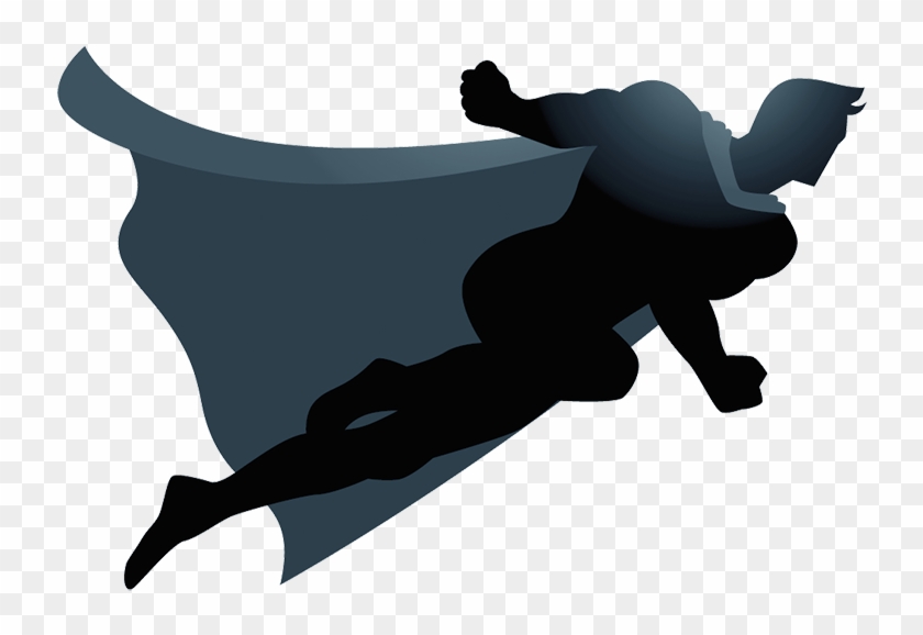 Flying Superhero Silhouette Png - Flying Superhero Silhouette Png #1536666