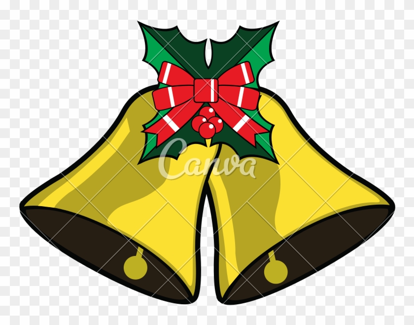 Isolated Pair Of Christmas Bells Icon - Isolated Pair Of Christmas Bells Icon #1536772