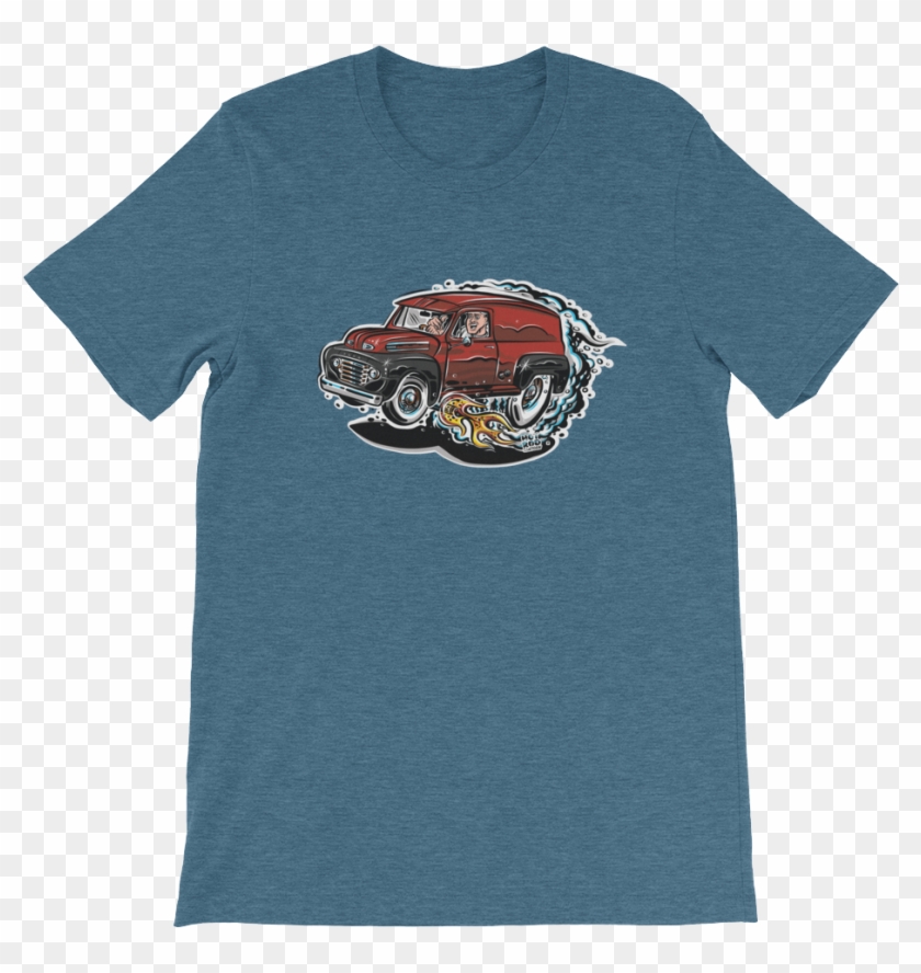 1948 Ford F1 Panel Truck Hot Rod Cartoon Short Sleeve - 1948 Ford F1 Panel Truck Hot Rod Cartoon Short Sleeve #1536854