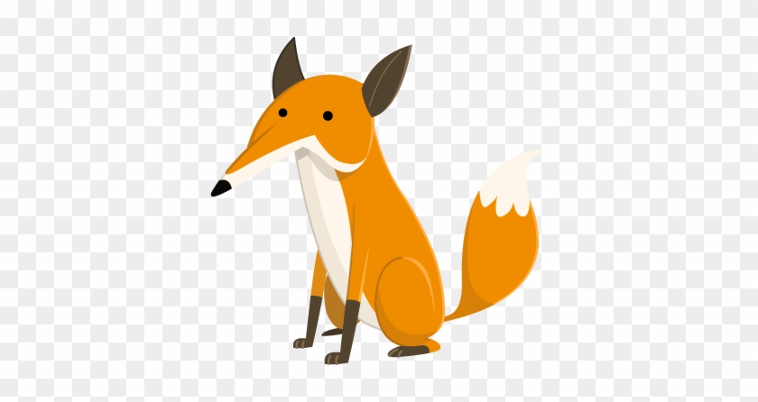 Kids Sitting Fox Wall Sticker - Kids Sitting Fox Wall Sticker #1536979