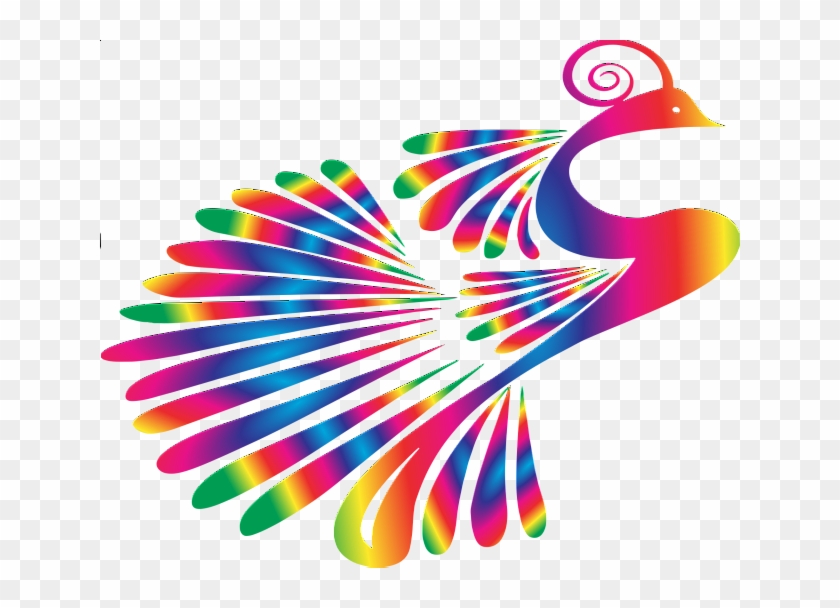 Cropped Stylized Peacock Colorful Clipart - Cropped Stylized Peacock Colorful Clipart #1537222