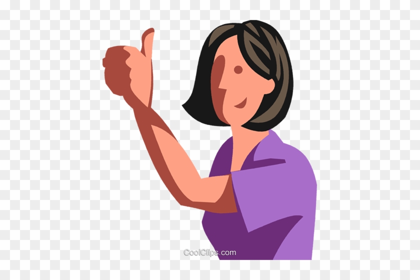 Woman Giving The Thumbs Up Royalty Free Vector Clip - Woman Giving The Thumbs Up Royalty Free Vector Clip #1537304