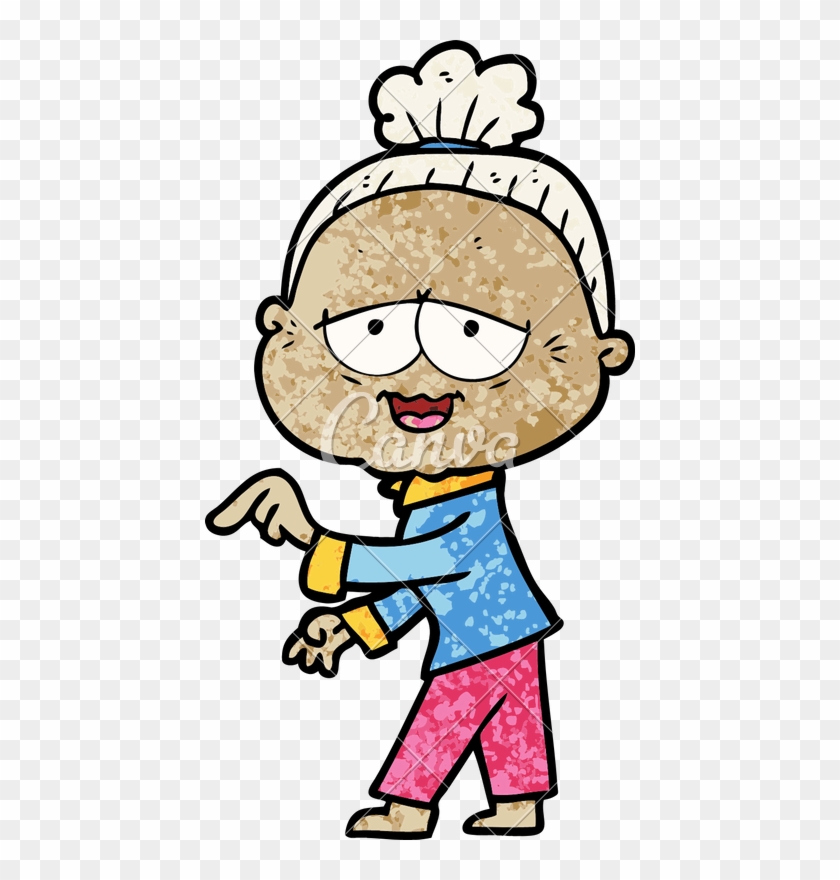 Cartoon Happy Old Lady - Cartoon Happy Old Lady #1537649