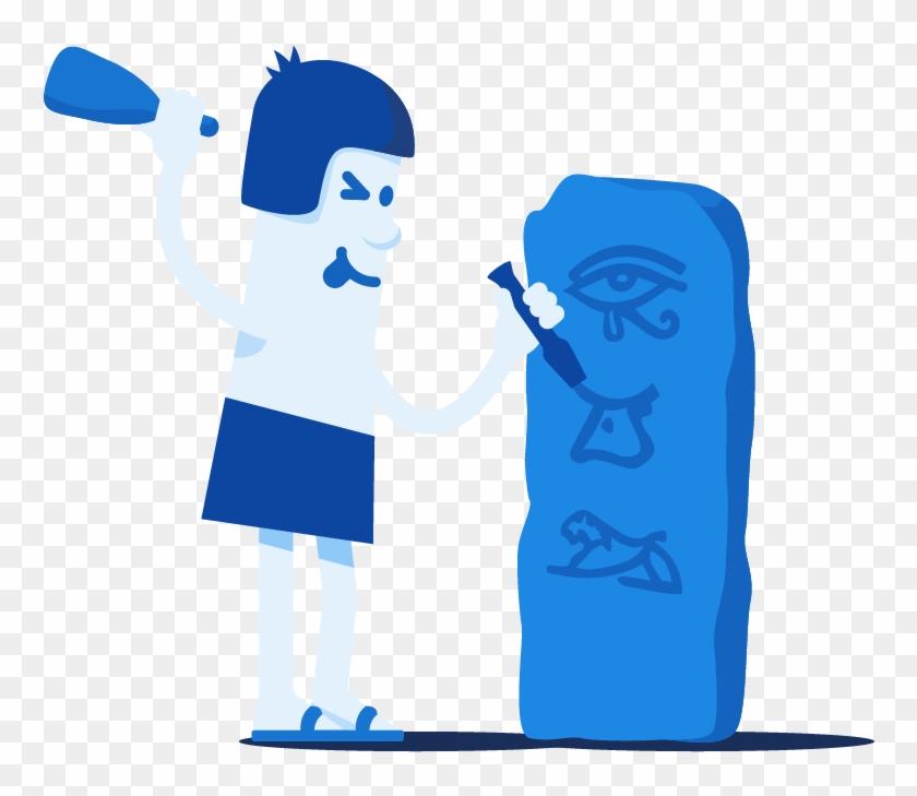 Logo Design Represented With Egyptian Craftsman Illustration - Logo Design Represented With Egyptian Craftsman Illustration #1537788