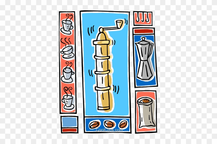 Coffee, Coffee Grinder, Coffee Beans Royalty Free Vector - Coffee, Coffee Grinder, Coffee Beans Royalty Free Vector #1537905