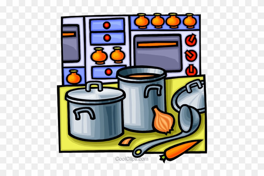 Cooking Pots And Pans Royalty Free Vector Clip Art - Cooking Pots And Pans Royalty Free Vector Clip Art #1537999